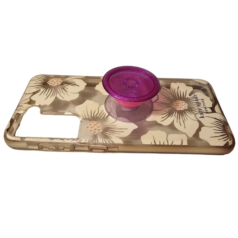 Kate Spade New York Hollyhock Floral Clear with Stones for Samsung Galaxy S21 - Picture 2 of 9